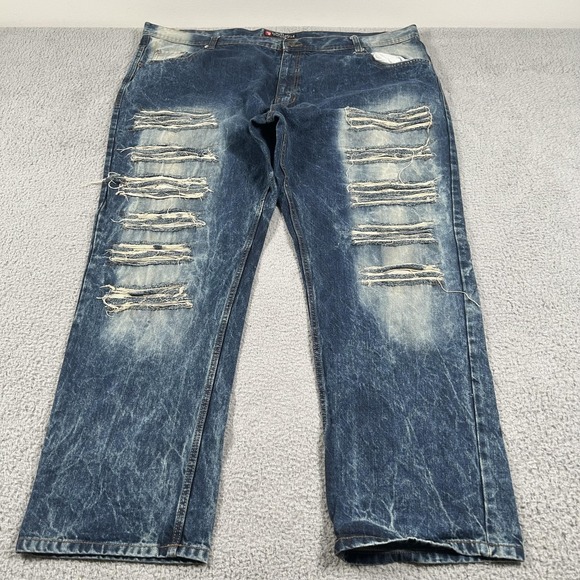 Southpole Men's Big & Tall Distressed Denim Jeans Size 50 Blue
